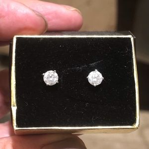 Genuine 10k Natural Diamond studs